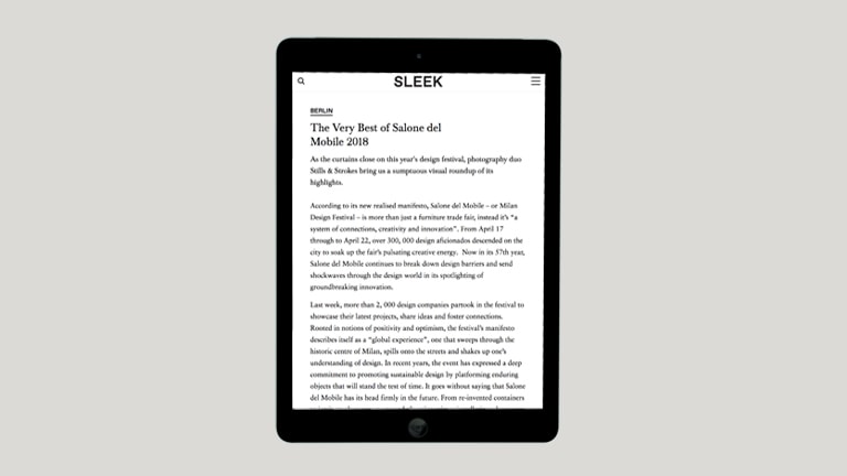 SLEEK Magazin 04 I 2018